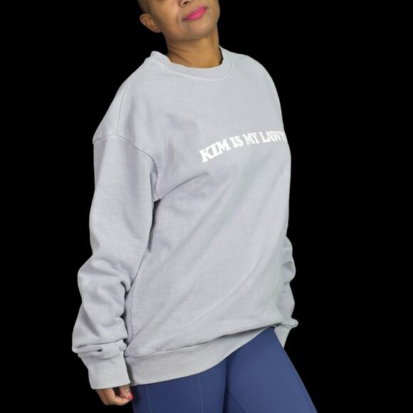 Talentless Sweatshirt Purple Pastel Pullover Kim Is My Lawyer Boxy Cotton Medium - Picture 4 of 13